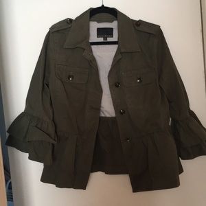Banana Republic Utility Ruffle Jacket